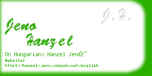 jeno hanzel business card